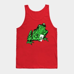 Lispe Frog with Coffee Tank Top